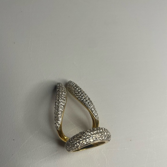 nOir Unique Silver and Gold Women's Statement ring, size 6.5 - Picture 2 of 9